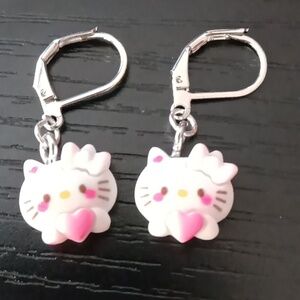 NEW Hello Kitty Resin Drop Earrings